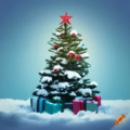 Christmas Tree with Snow and Present 🎄 - christmas fan art