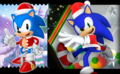 Classic and Modern Sonic Holiday Cheer by SEGA - sonic-the-hedgehog fan art