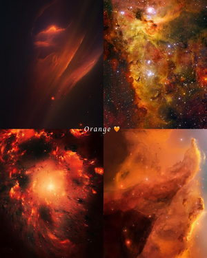  Colorful Galaxies ~ مالٹا, نارنگی 🧡