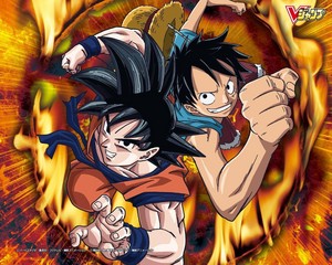 Goku and Luffy Wallpaper