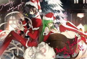  Lelouch and C.C. wishing toi a beautiful christmas too!🎄🎅🦌