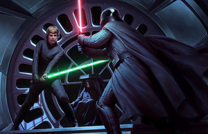  Luke and Darth Vader | digital art: Darren Tan