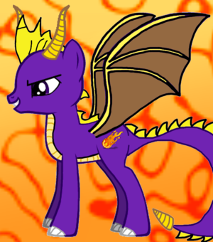  Spyro as a gppony, pony
