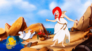  Walt Disney Slow Motion Gifs - Flounder, Scuttle, Sebastian & Princess Ariel