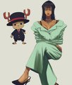 one-piece - robin and chopper wallpaper