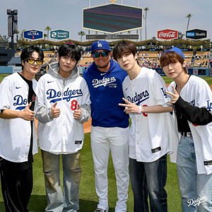 Ateez at Dodgers Game