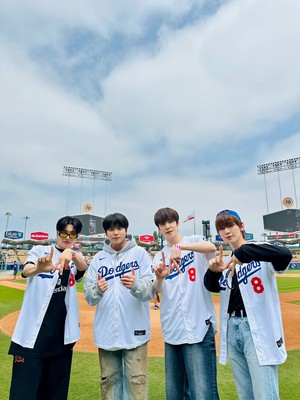 Ateez at Dodgers Game