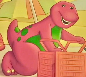 Barney at the সৈকত