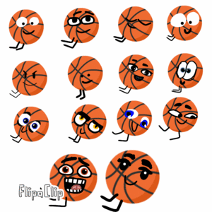 BasketBalls eyes cartoon style sai/2d-animated
