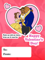 Disney Valentine's Day Cards - Beauty and the Beast - disney photo