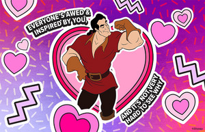  디즈니 Valentine's 일 Cards - Gaston