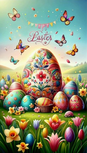  Easter wishes for wewe my easter bunny Caroline🐰🐤🍫🌸🥚