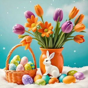  Easter wishes for u my easter bunny Caroline🐰🐤🍫🌸🥚