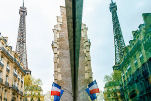  Eiffel Tower and French Flag