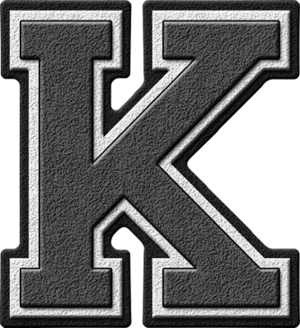  Grey Varsity Letters K