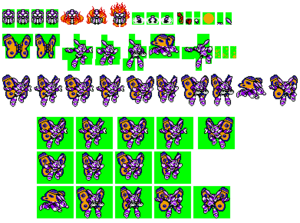 Morph Moth (Mega Man Xtreme Crossover) Sprite Sheets