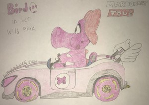  My drawing of Birdo in her Wild merah jambu from Mario Kart Tour