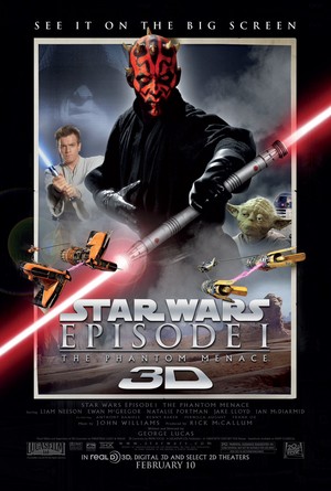  estrela Wars: Episode I - The Phantom Menace | re-release 3D poster