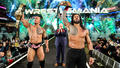 The Rock, Roman Reigns and Paul Heyman | WrestleMania XL | April 6, 2024 - wwe photo