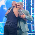 The Rock and Cody Rhodes| Friday Night Smackdown | February 2, 2024 - wwe photo
