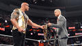 The Rock and Cody Rhodes | Monday Night Raw | April 8, 2024 - wwe photo