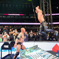 The Rock  vs Seth Freakin' Rollins | WrestleMania XL | April 6, 2024 - wwe photo