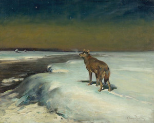 The wolf | paintings of Alfred Von Wierusz Kowalski 