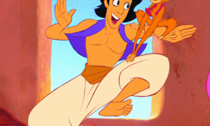  Walt ディズニー Gifs – Prince Aladdin, Abu & The Harem Girls