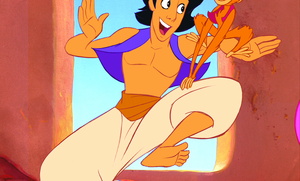  Walt 迪士尼 Screencaps – Prince Aladdin, Abu & The Harem Girls