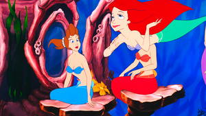  Walt 디즈니 Screencaps - Princess Aquata, Princess Ariel, Princess Attina & Princess Andrina