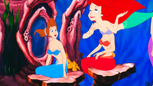  Walt 디즈니 Screencaps - Princess Aquata, Princess Ariel, Princess Attina & Princess Andrina