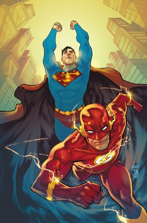  the flash and super-homem