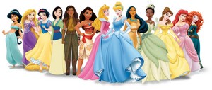 Disney Princess lineup with Raya