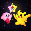Kirby And Pikachu - kirby-and-picachu photo