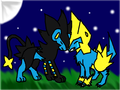 Luxray and Manectric - luxray-vs-manectric photo