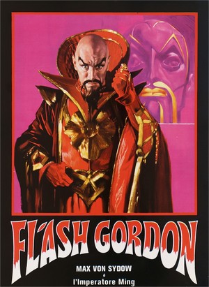  Max von Sydow as Emperor Ming the Merciless | Flash Gordon | Italian Lobbycards | 1980