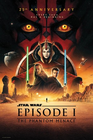  星, つ星 Wars: The Phantom Menace | Official 25th Anniversary Poster
