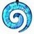  blue spiral pendant