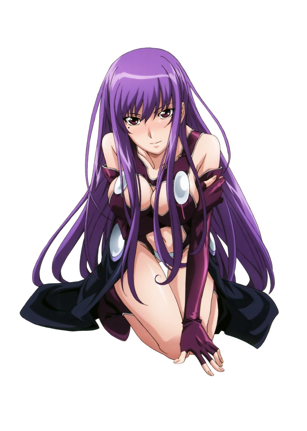 purple hair anime girl hot