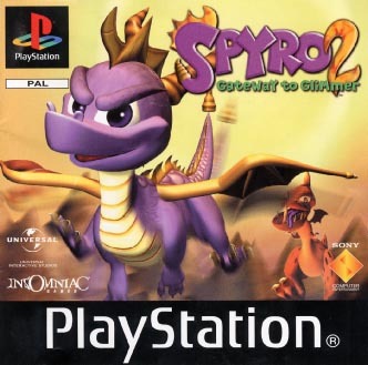  What level is shown on the front boxart of Spyro 2: Gateway to Glimmer?