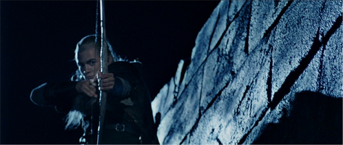  How many arrows Legolas shoots while surfing down the stairs on a shield?