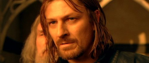 Boromir: "You carry the ______ of us all, little one."