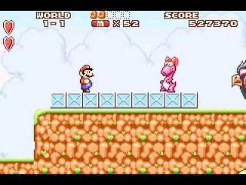  In Super Mario Advance, can toi remove Birdo's bow on the first world?