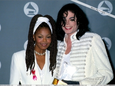 What awards ceremony was this photograph taken of Michael and Janet