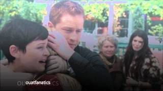  When Emma is reunited with Charming and Snow after breaking the curse, which of her parents is the first one to hug her?
