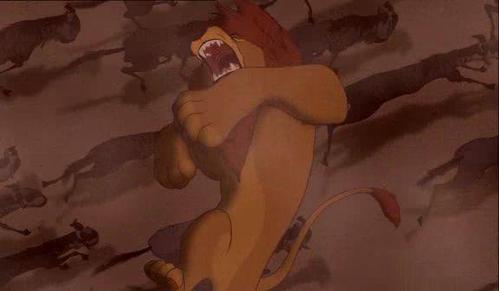  What does Scar say to Mufasa before he makes him fall to his death?