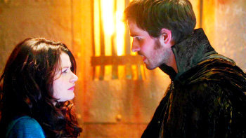  2x09 “Queen of Hearts”, True ou False. Hook was about to rescue Belle from her prison cell, when Regina showed up.