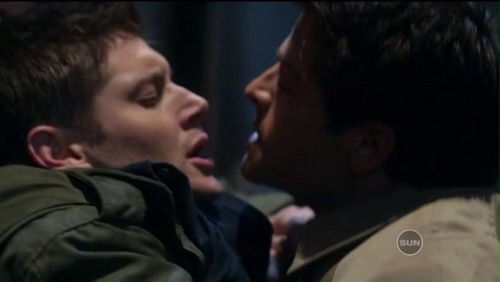  In which episode does Castiel beat Dean out of frustration and betrayal?
