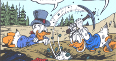  What relative of Scrooge's future rival John D. Rockerduck mentored Scrooge in prospecting Montana?