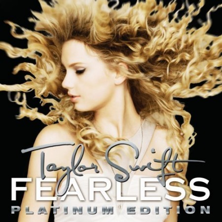  What font did Taylor تیز رو, سوئفٹ use for the album cover of fearless?